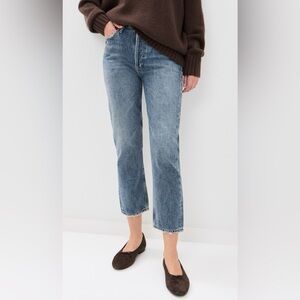 Agolde Riley High Rise Straight Crop in Frequency